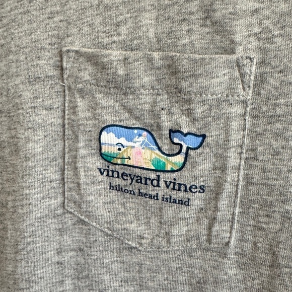 Vineyard Vines Hilton Head Gray Tee, Size M - Picture 2 of 5
